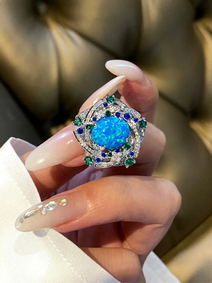 Opal Star Ring