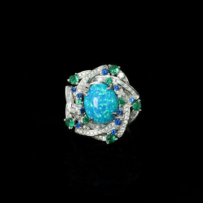 Opal Star Ring
