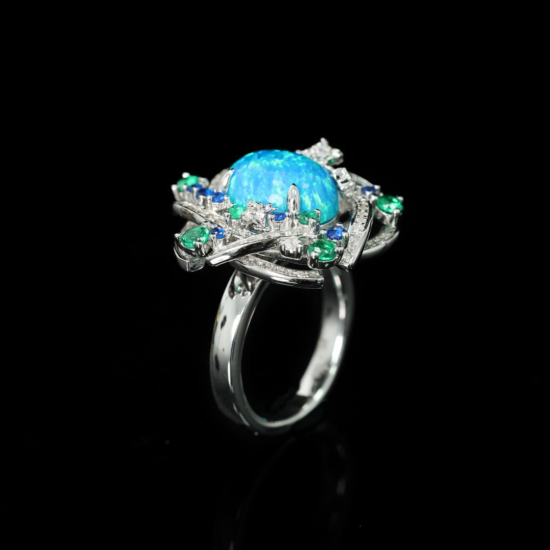 Opal Star Ring